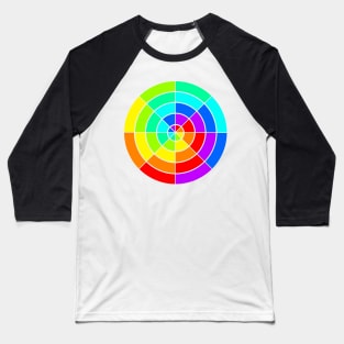 Colourful Rainbow Circle Baseball T-Shirt